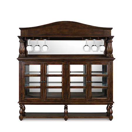 Buffet Curio with Mirrored Hutch